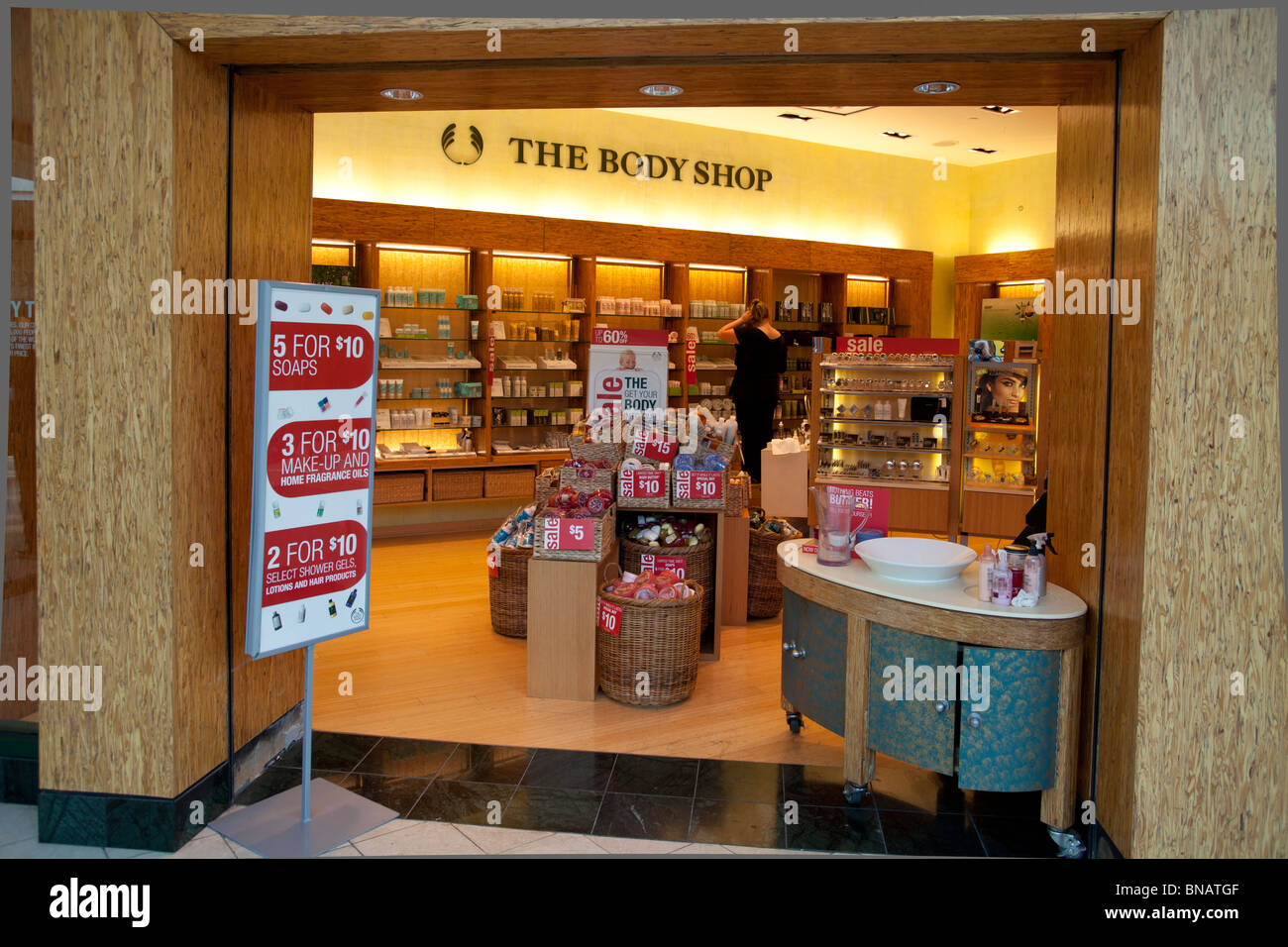 Il Body Shop, King of Prussia Mall, nei pressi di Philadelphia, PA, Stati Uniti d'America Foto Stock