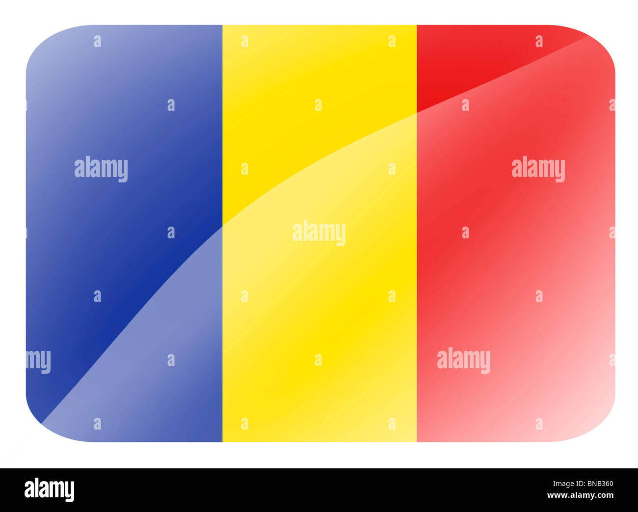 Bandierina della Romania Foto Stock