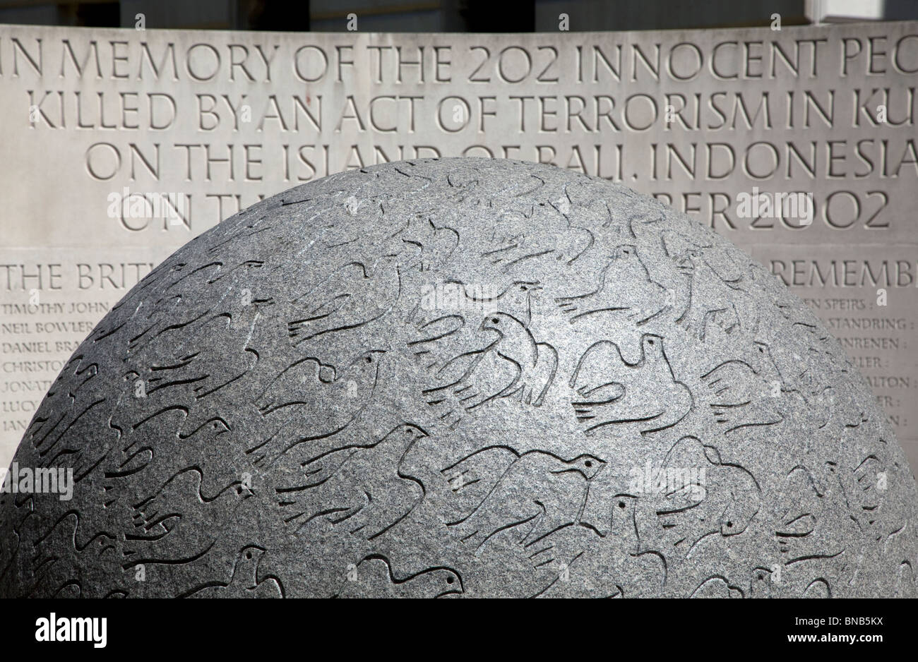 Memorial a British vittime di attentati di Bali, Londra Foto Stock