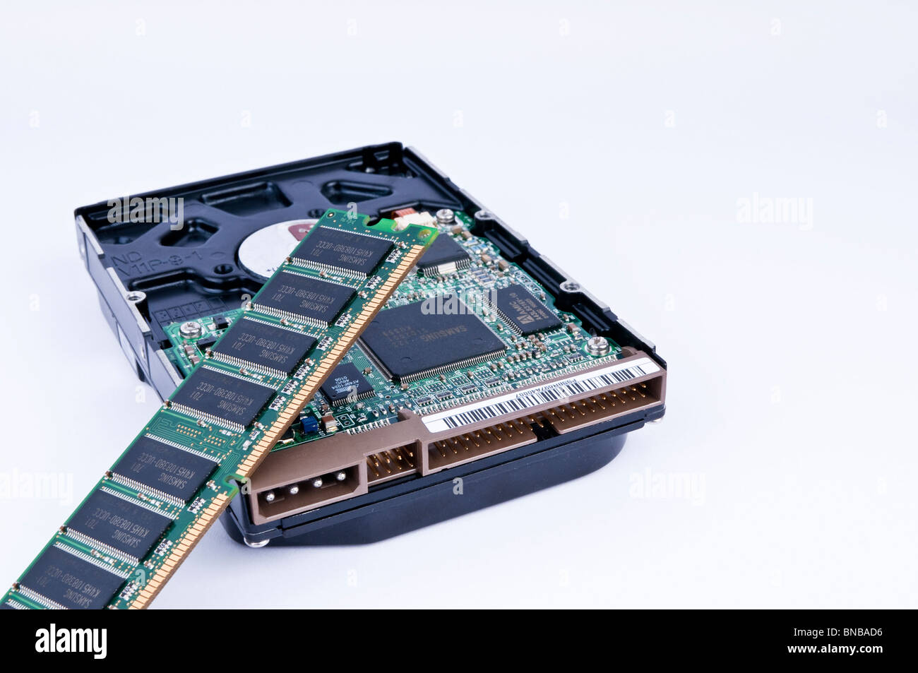 Memoria RAM con disco rigido da un personal computer, PC Foto Stock
