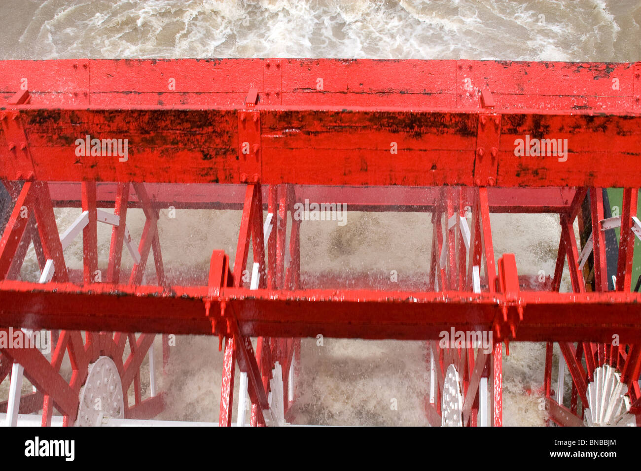 Pale del battello a vapore Natchez sul fiume Mississippi Louisiana USA Foto Stock