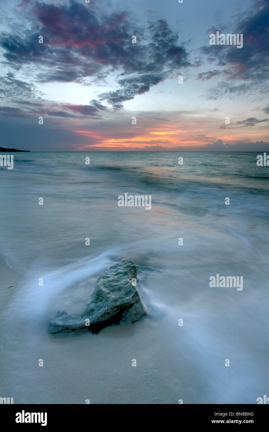 Seascape sole dei Caraibi. Foto Stock