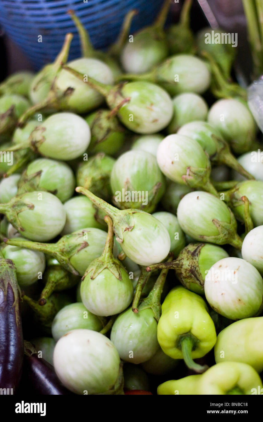 Il segnale di PEA Melanzane, Thailandia Foto Stock