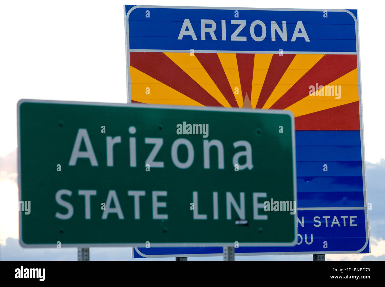 Un "Benvenuti in Arizona segno. Foto Stock