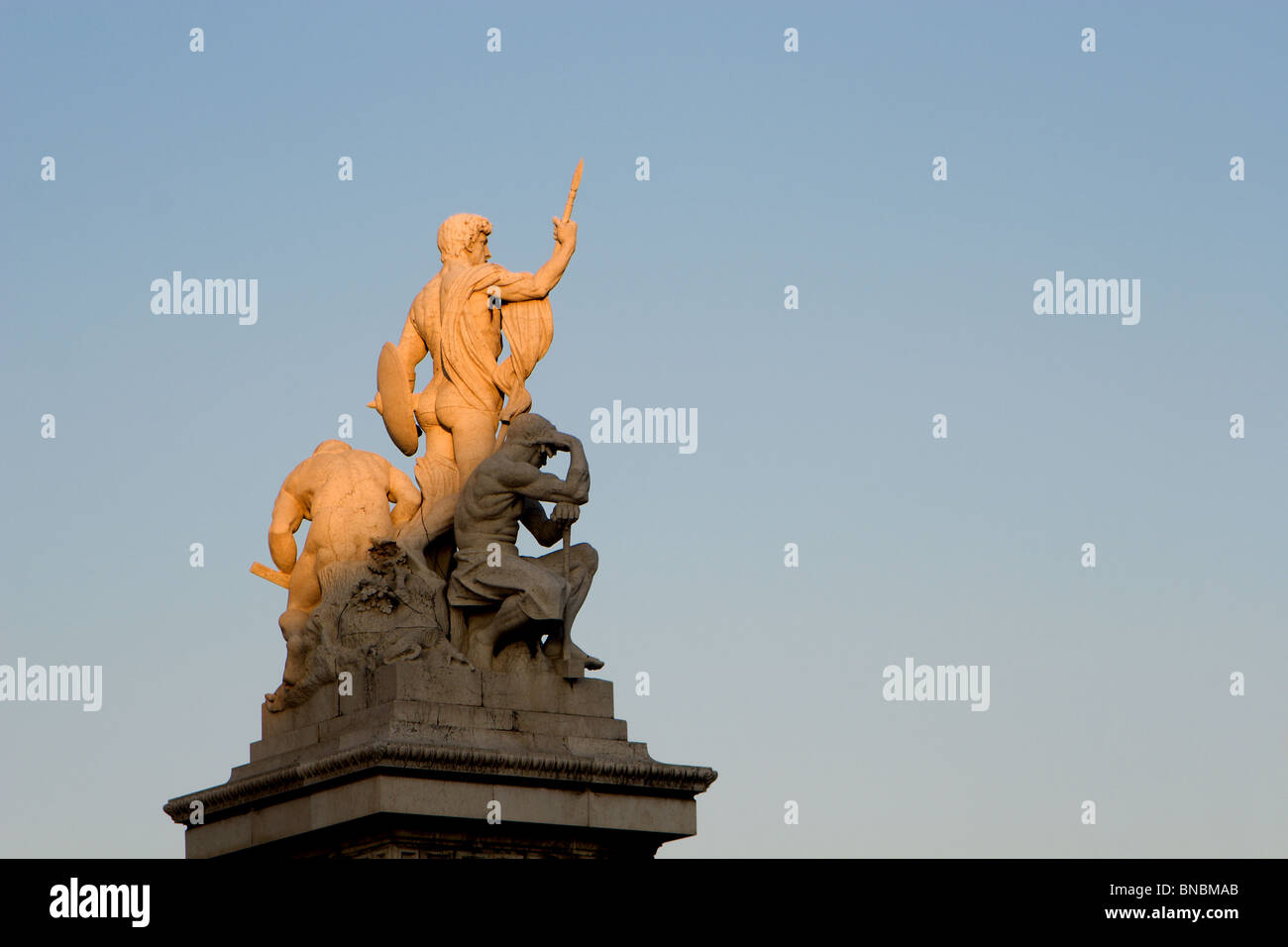 Roma - Statua di Vittorio Emanuele landmark Foto Stock