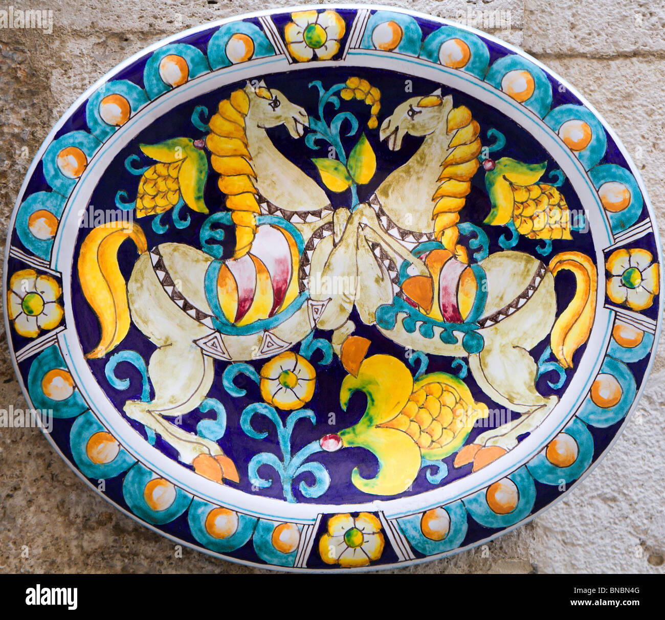 Siena - dettaglio del keramický Foto Stock