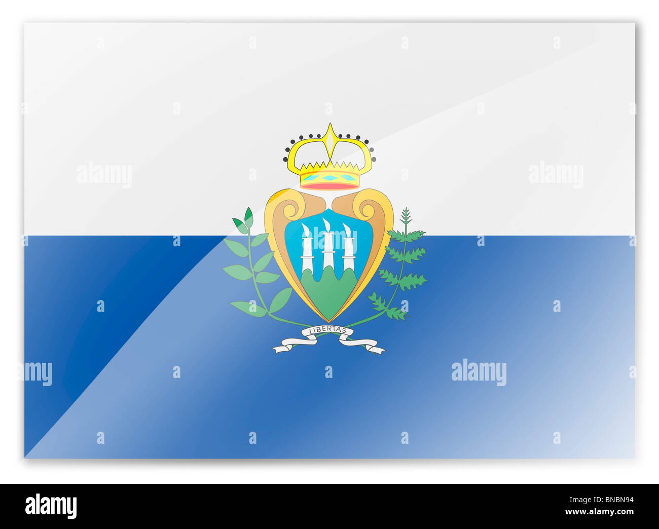 Bandierina del San marino Foto Stock