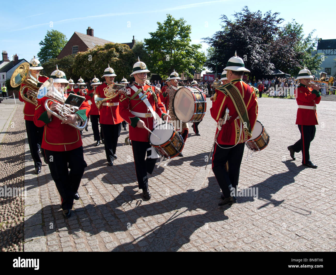 Militari di marching band Foto Stock