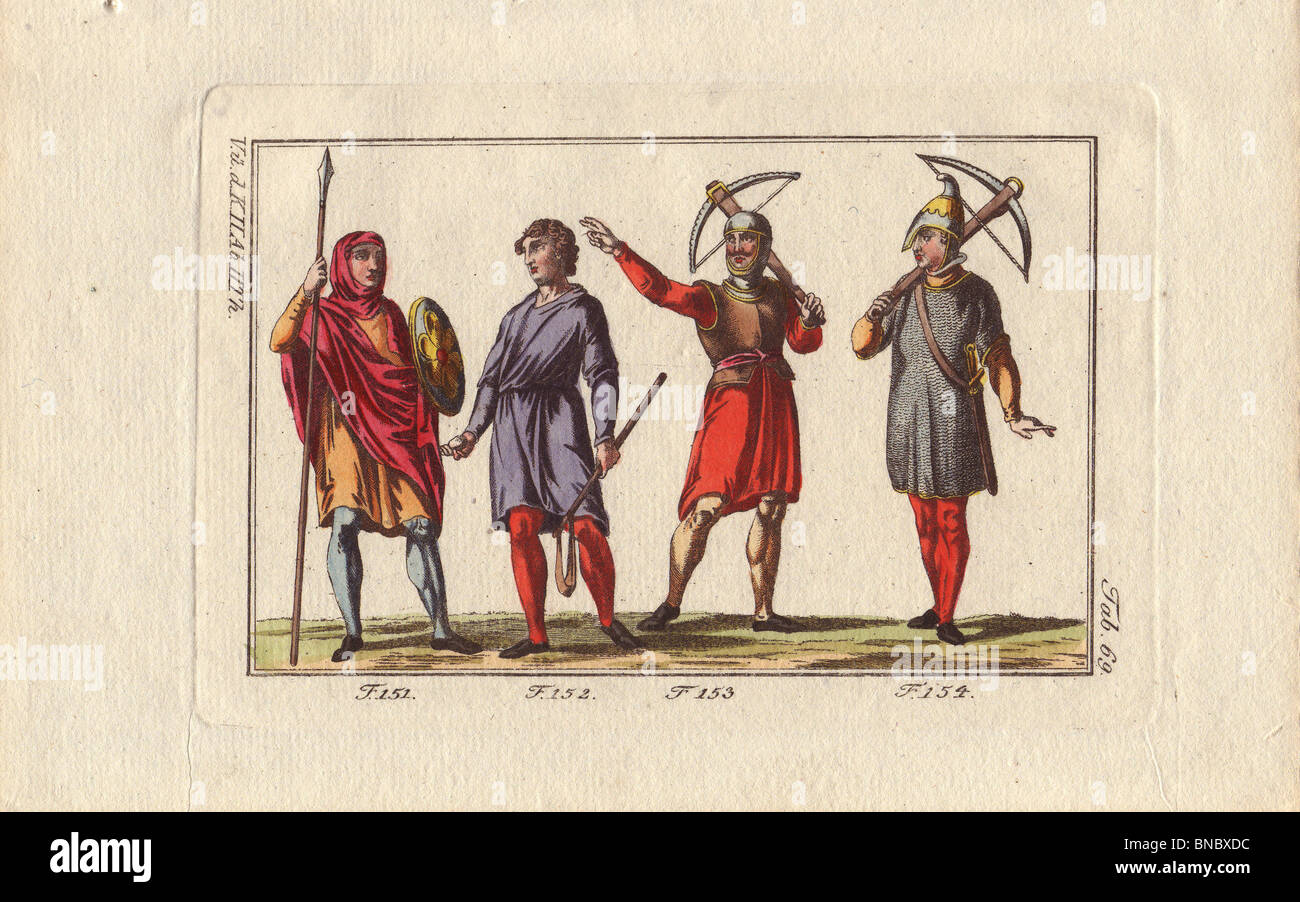 Norman soldati e il prodiere Foto Stock