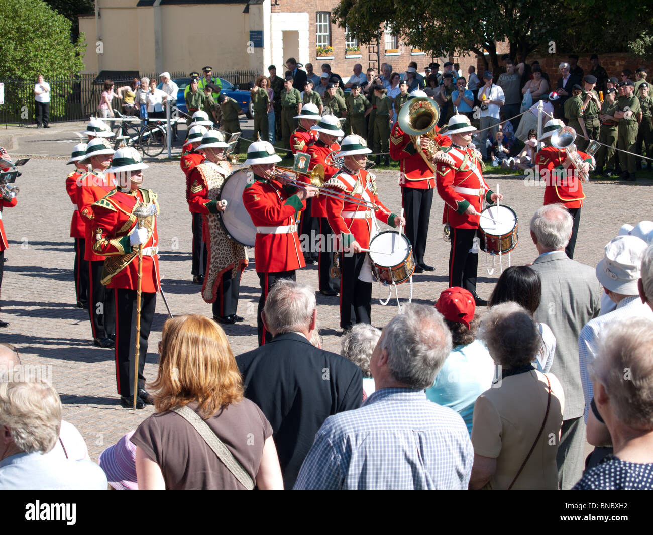 Militari di marching band Foto Stock