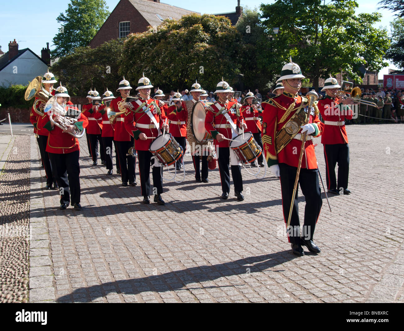 Militari di marching band Foto Stock