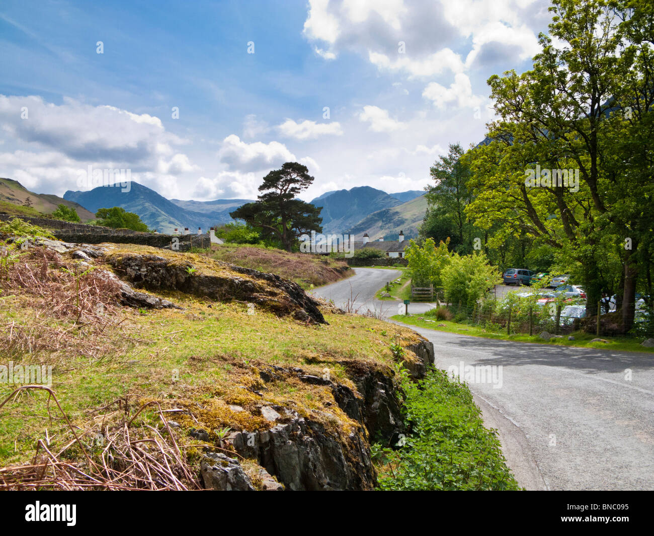 Buttermere valley, Lake District, UK in primavera Foto Stock