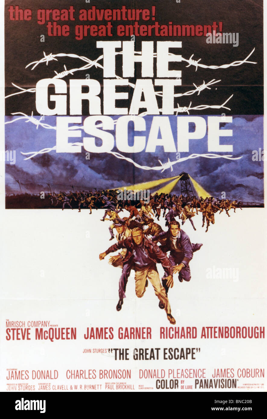 La grande fuga Poster per 1963 Mirisch film con Steve McQueen Foto Stock