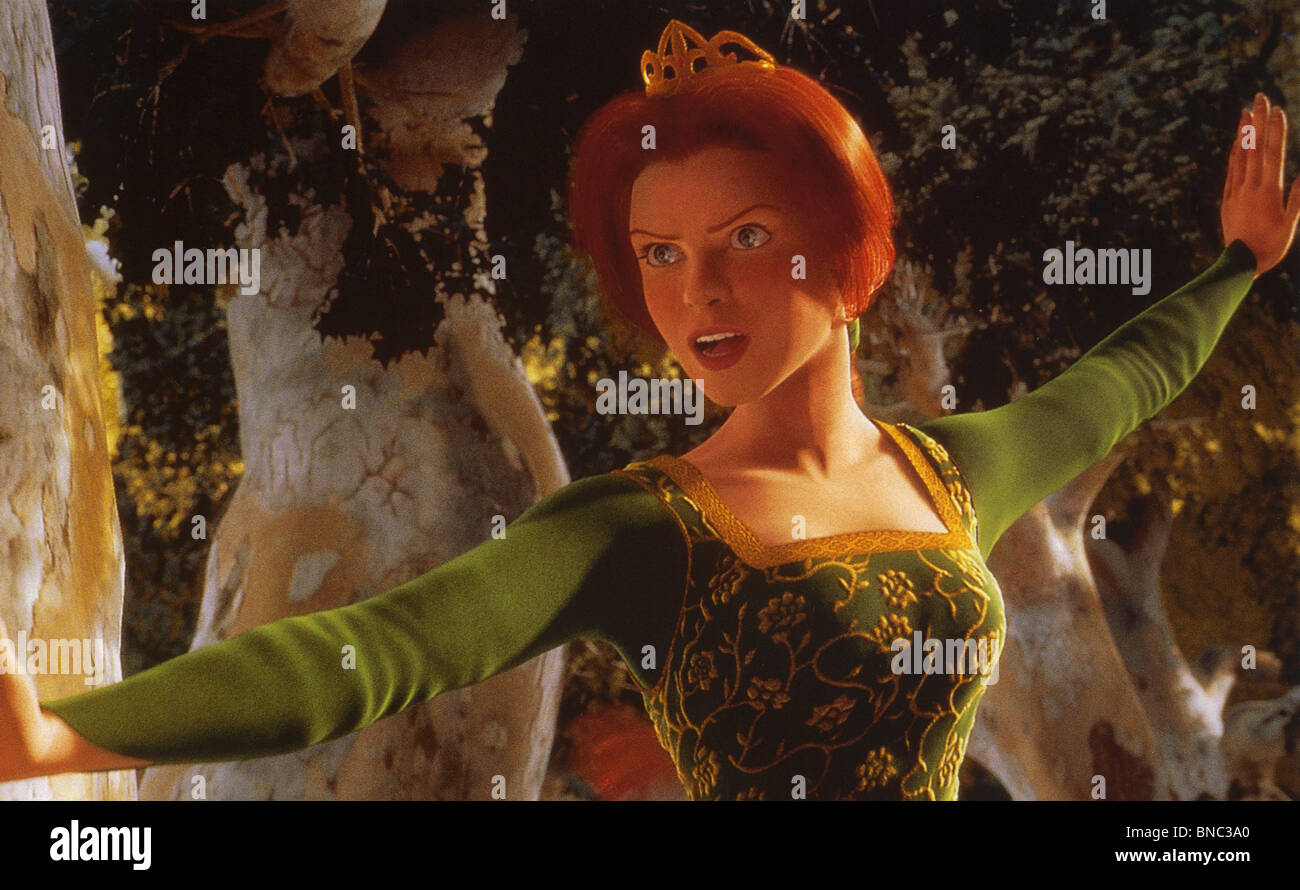 SHREK 2001 DreamWorks Animation con la principessa Fiona espresso da Cameron Diaz Foto Stock