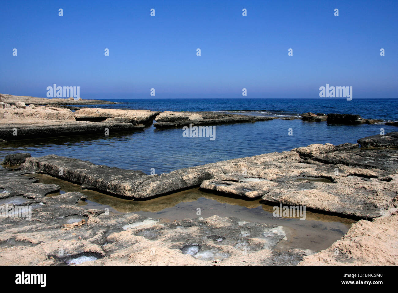 Romano vasche di pesci Lambousa Cipro del Nord Foto Stock
