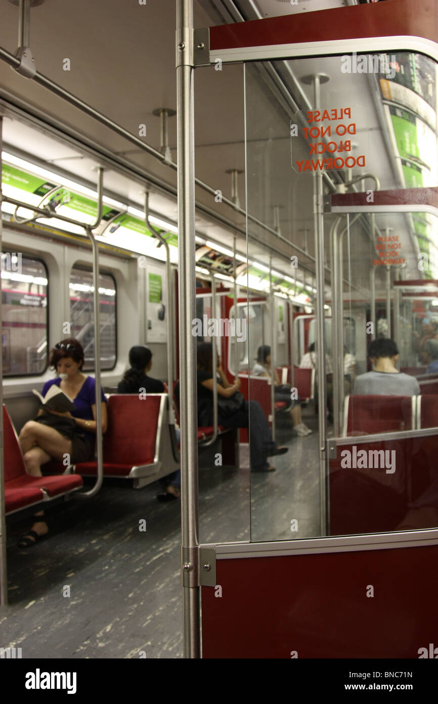 All'interno di metropolitana trenino rosso Foto Stock