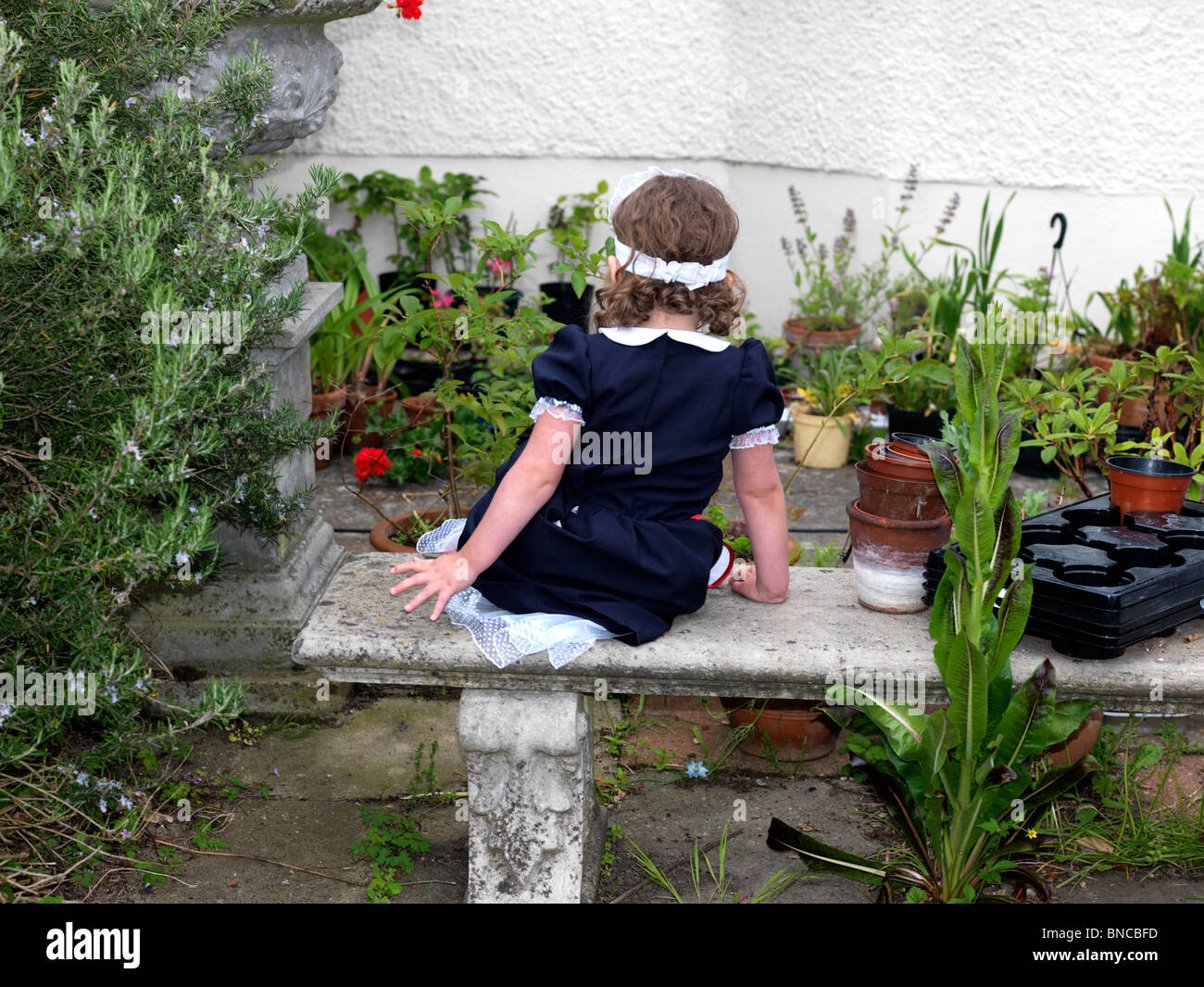 miserabile infermiera Foto Stock