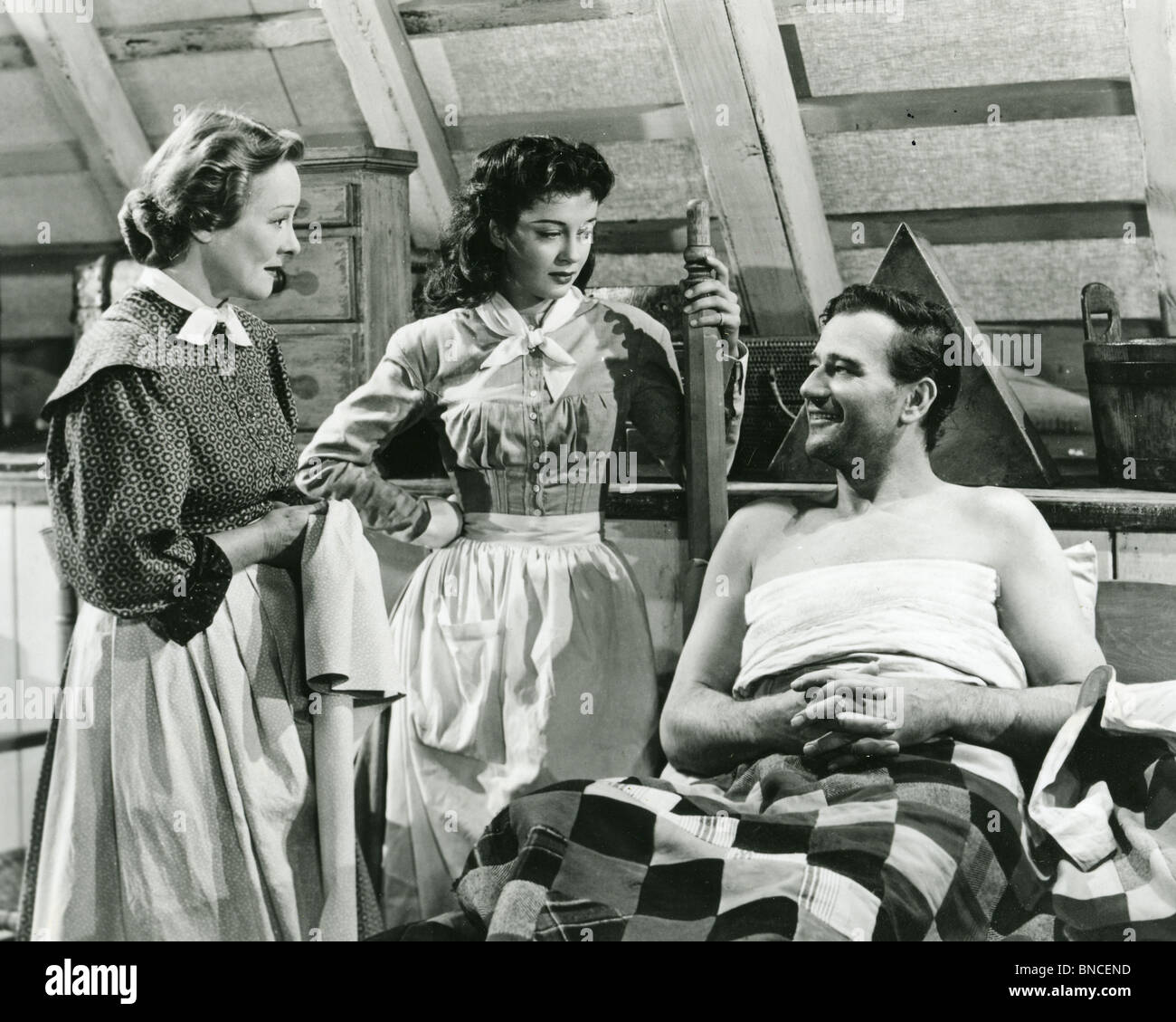 ANGEL AND THE BADMAN 1946 Repubblica Pictures film con John Wayne e Gail Russell (capelli scuri) Foto Stock
