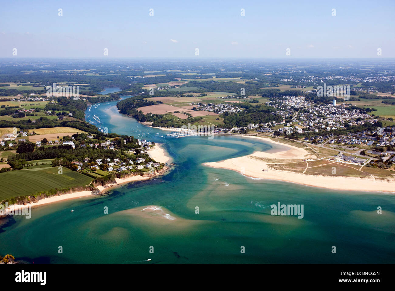 Guidel, la bocca del fiume Laita Foto Stock