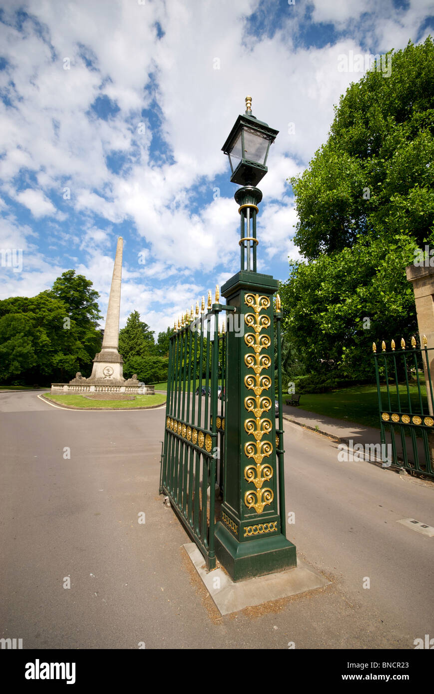 Vasca da bagno North East Somerset REGNO UNITO strade Victoria Park Gate Foto Stock