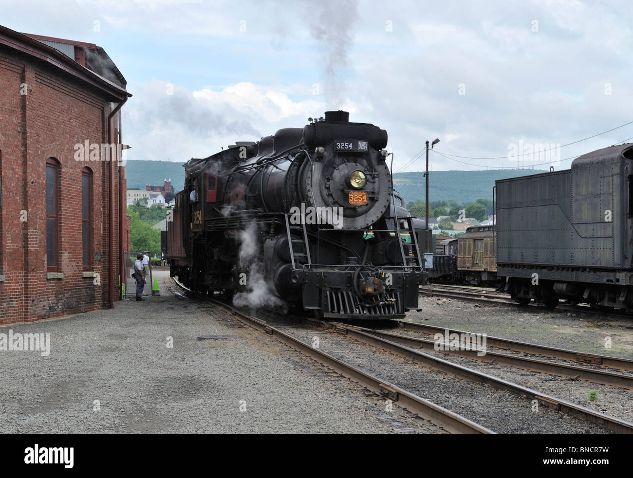 Il Canadian National #3254, Steamtown National Historic Site, Scranton, PA 100710 35627 Foto Stock