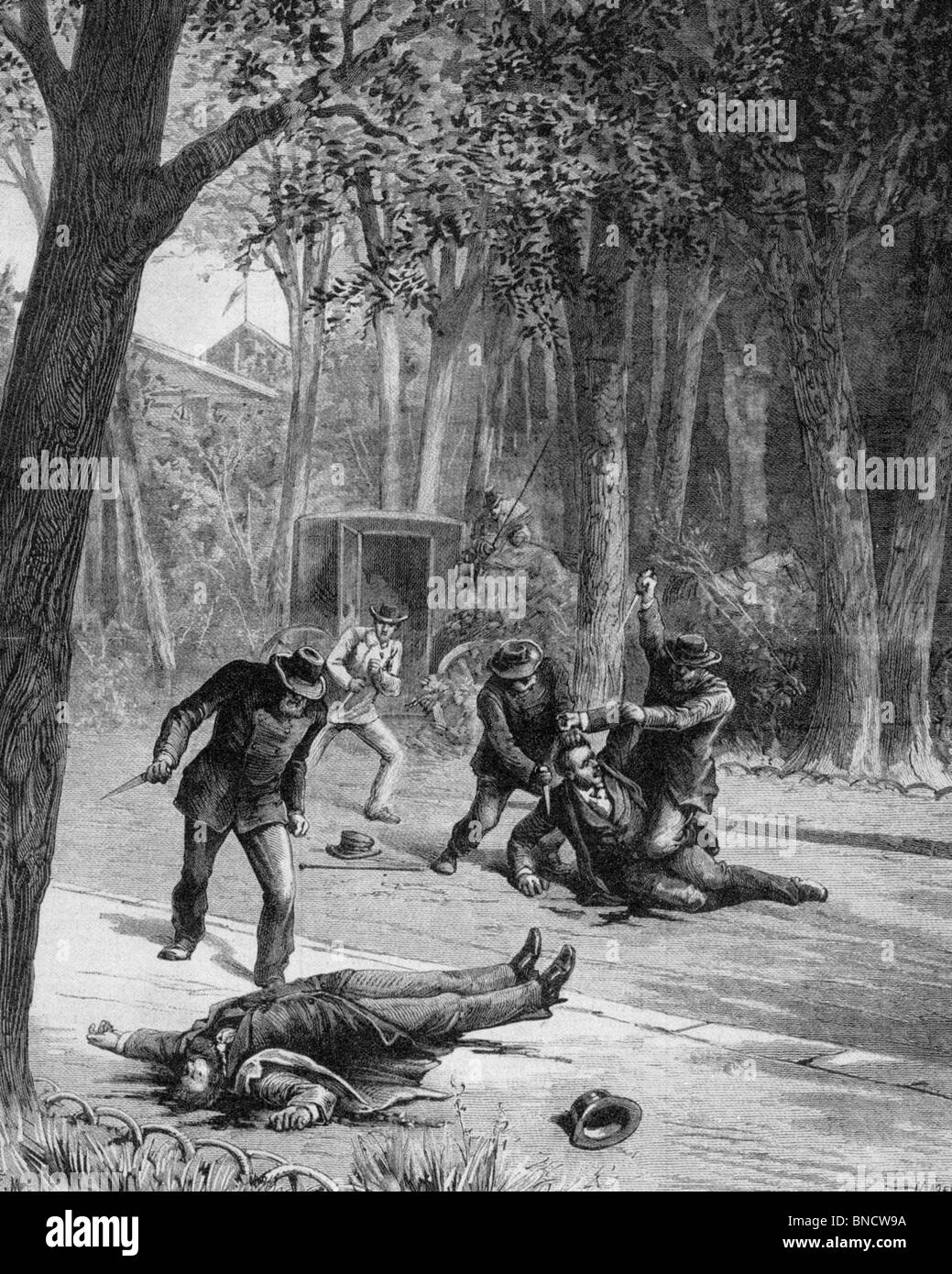 Il Phoenix Park omicidi del signore Federico CAVENDISH e Thomas Burke 6 Maggio 1882 - vedere la descrizione riportata di seguito Foto Stock