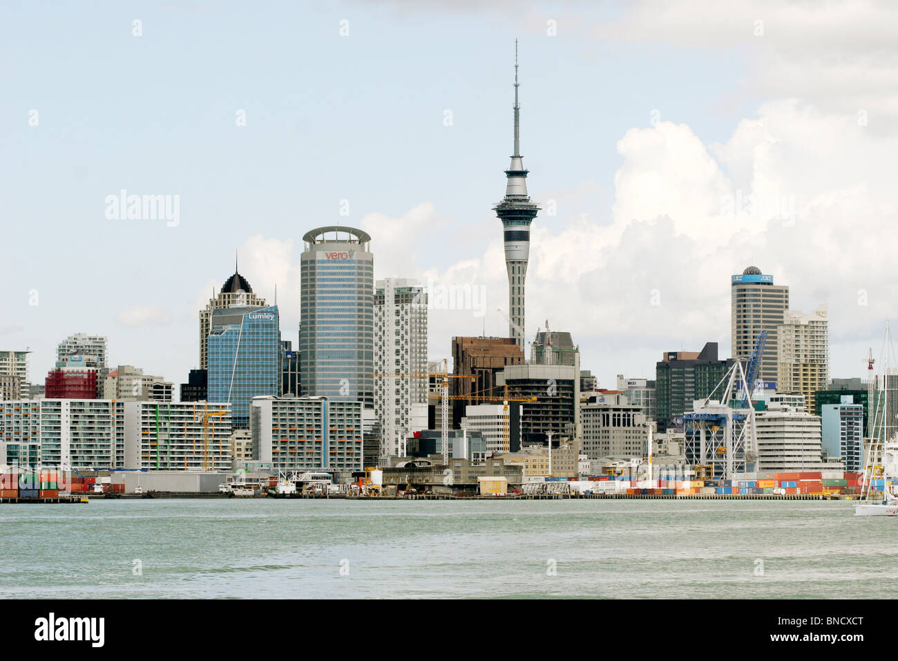 AUCKLAND Nuova Zelanda centro città dal Monte Victoria a Devonport 2010 Foto Stock