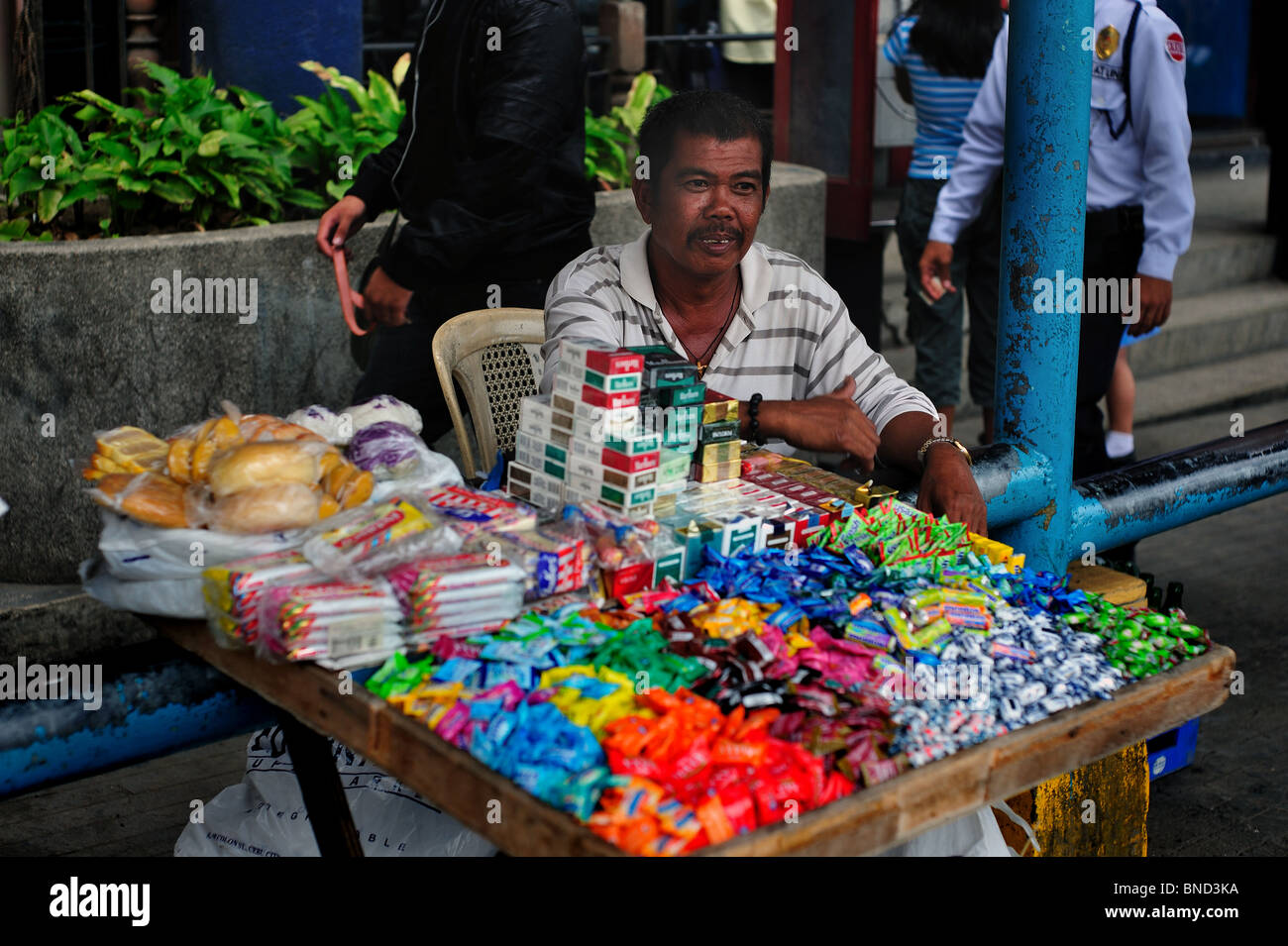 Venditore ambulante di Cebu City Filippine Foto Stock