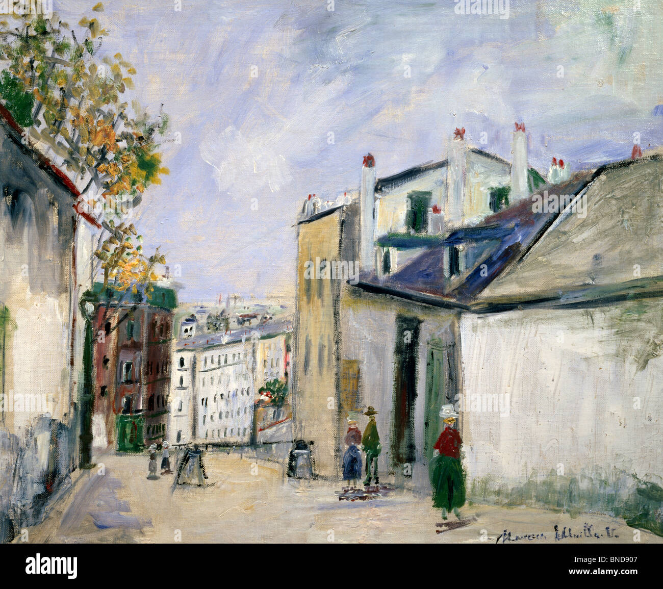 Scena di strada da Maurice Utrillo, (1883-1955), Monaco, raccolta Grimaldi Foto Stock