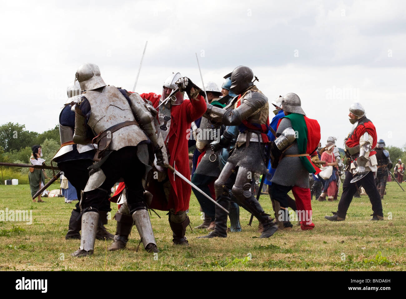 Battaglia di Tewksbury Rievocazione Storica Foto Stock