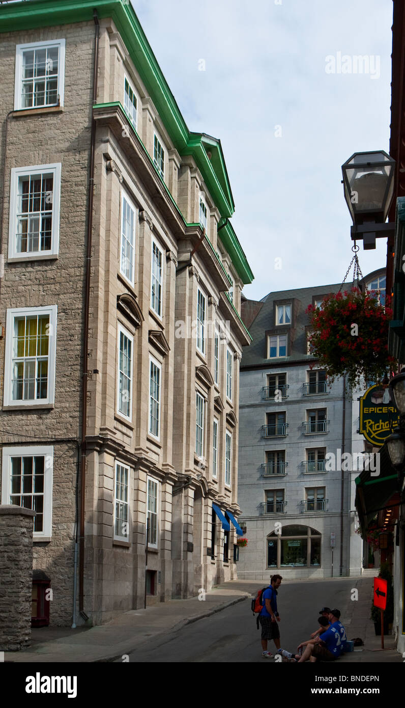 Il Loge Albion / St.John's Masonic Lodge, situato a 51 Rue du Jardin, è raffigurato nella città di Québec Foto Stock