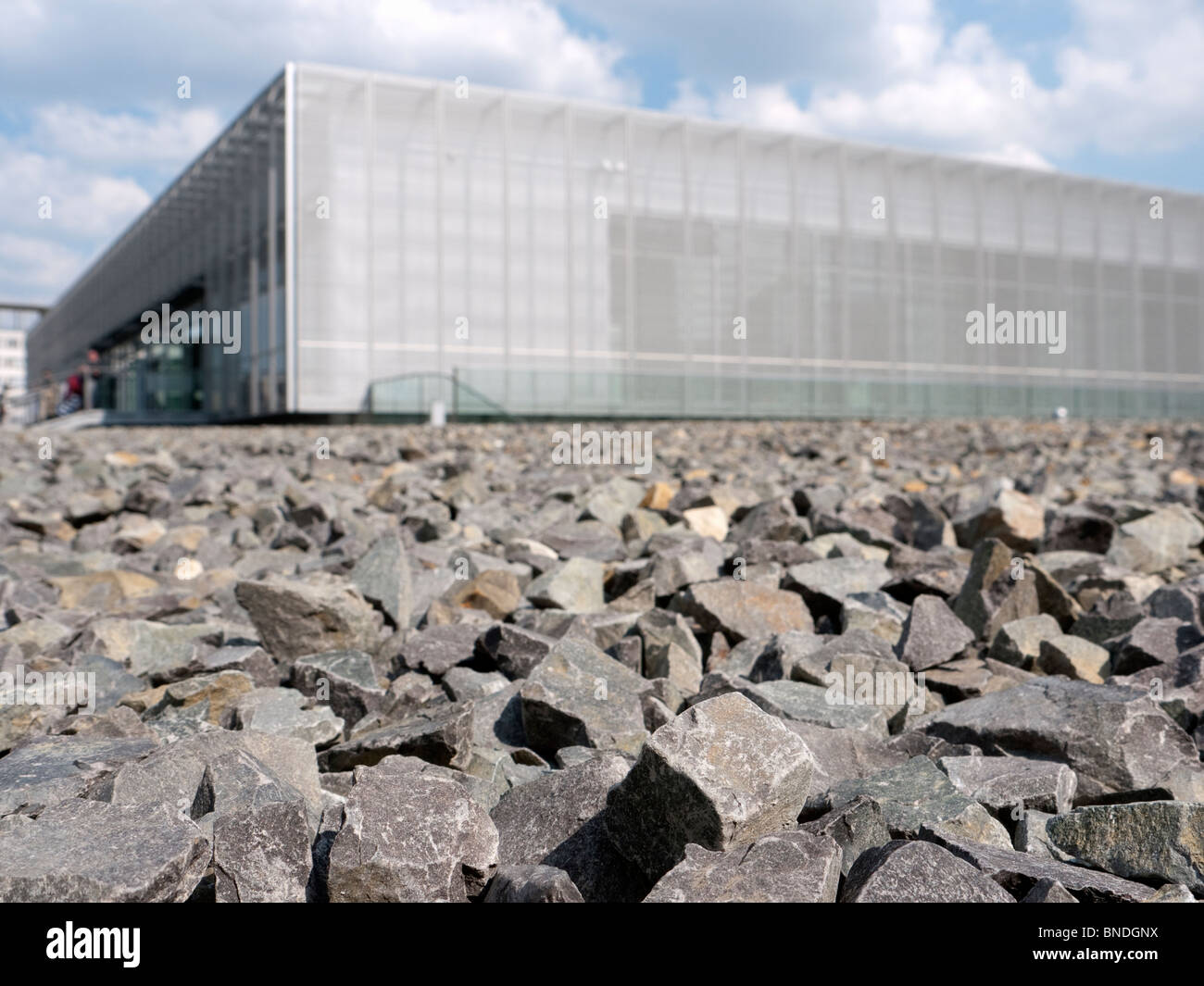 Nuovo Centro espositivo Topographie des terrori il sito della Gestapo ex sede della polizia a Berlino Germania Foto Stock