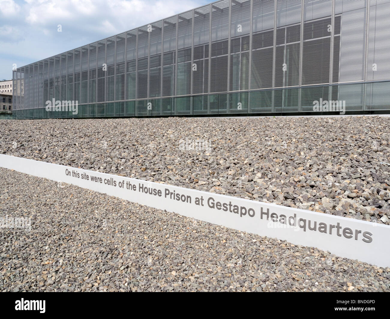 Nuovo Centro espositivo Topographie des terrori il sito della Gestapo ex sede della polizia a Berlino Germania Foto Stock