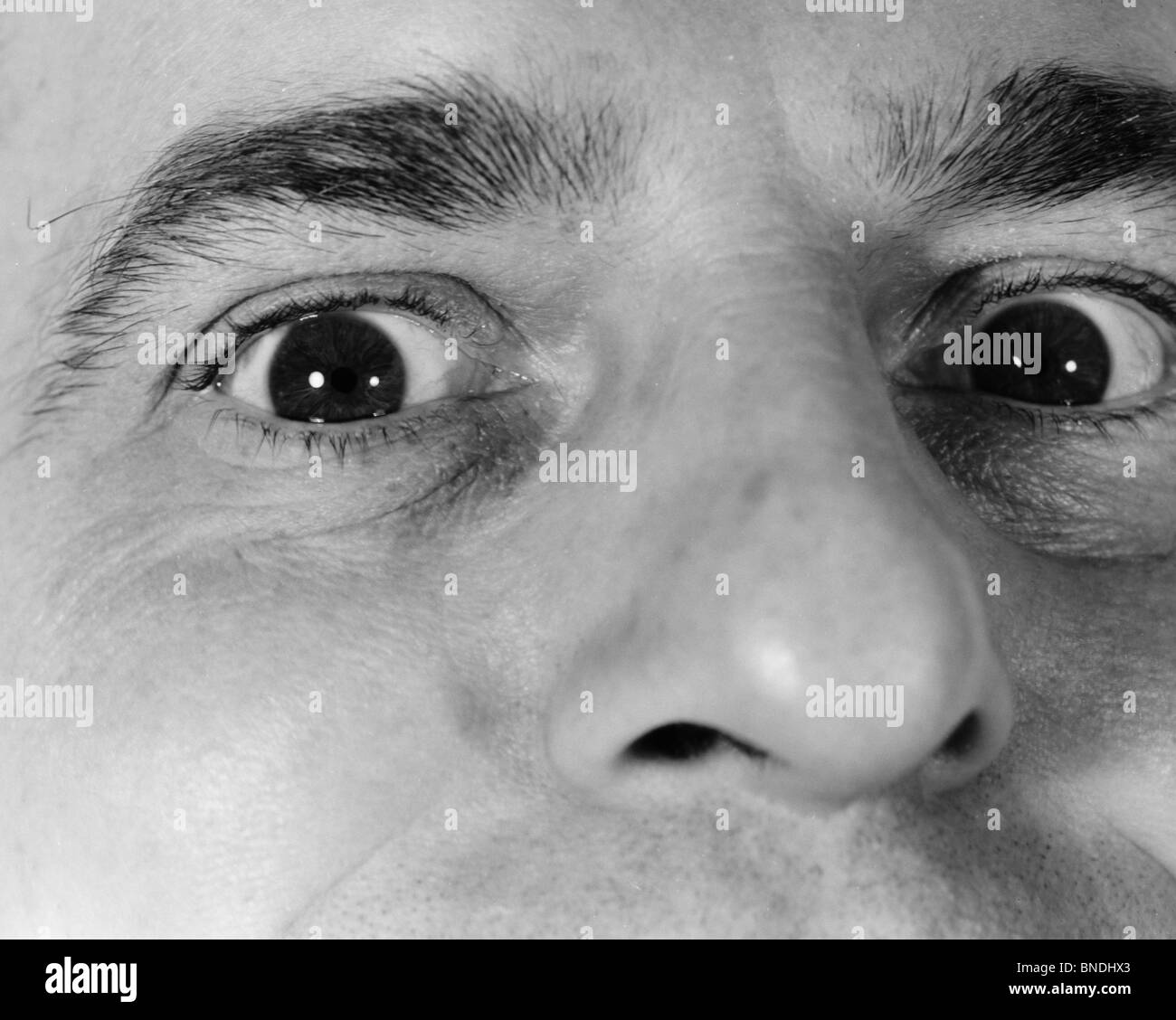Close-up di un il volto dell'uomo Foto Stock