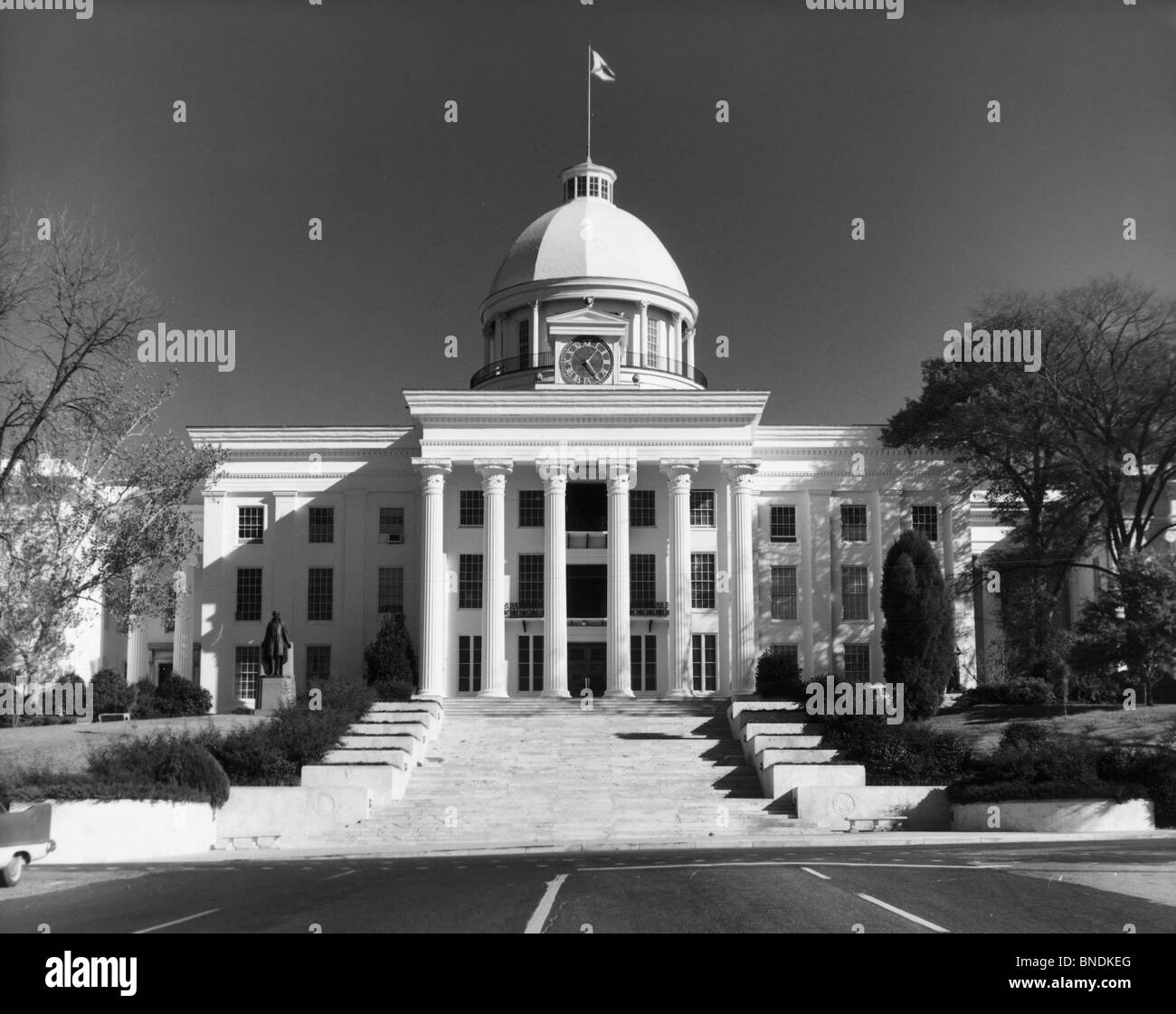 Facciata di un palazzo del governo, State Capitol, Montgomery, Alabama, STATI UNITI D'AMERICA Foto Stock