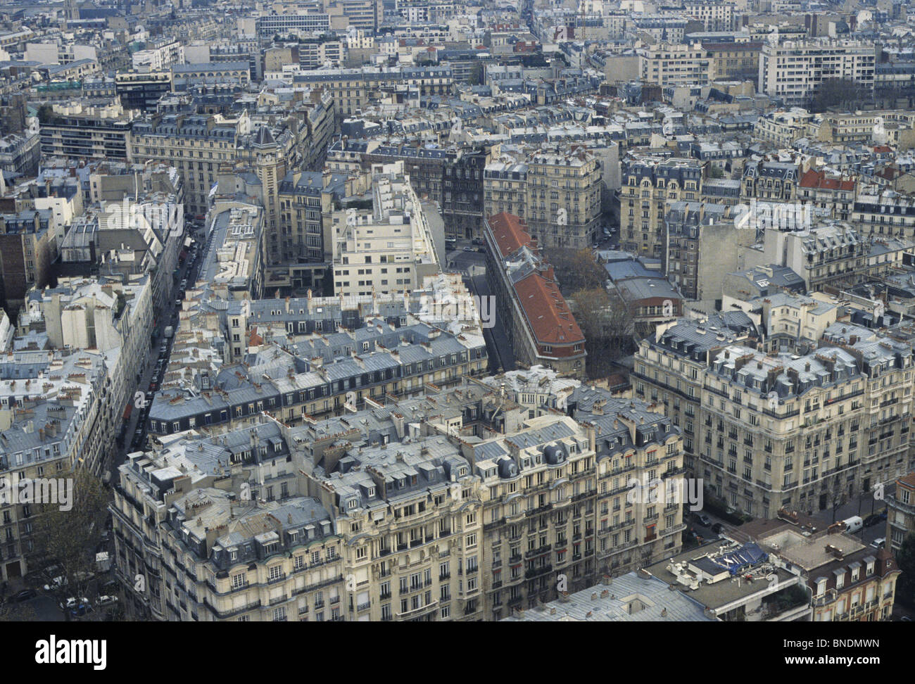 Casa cime e edifici di Parigi, Francia. Foto Stock