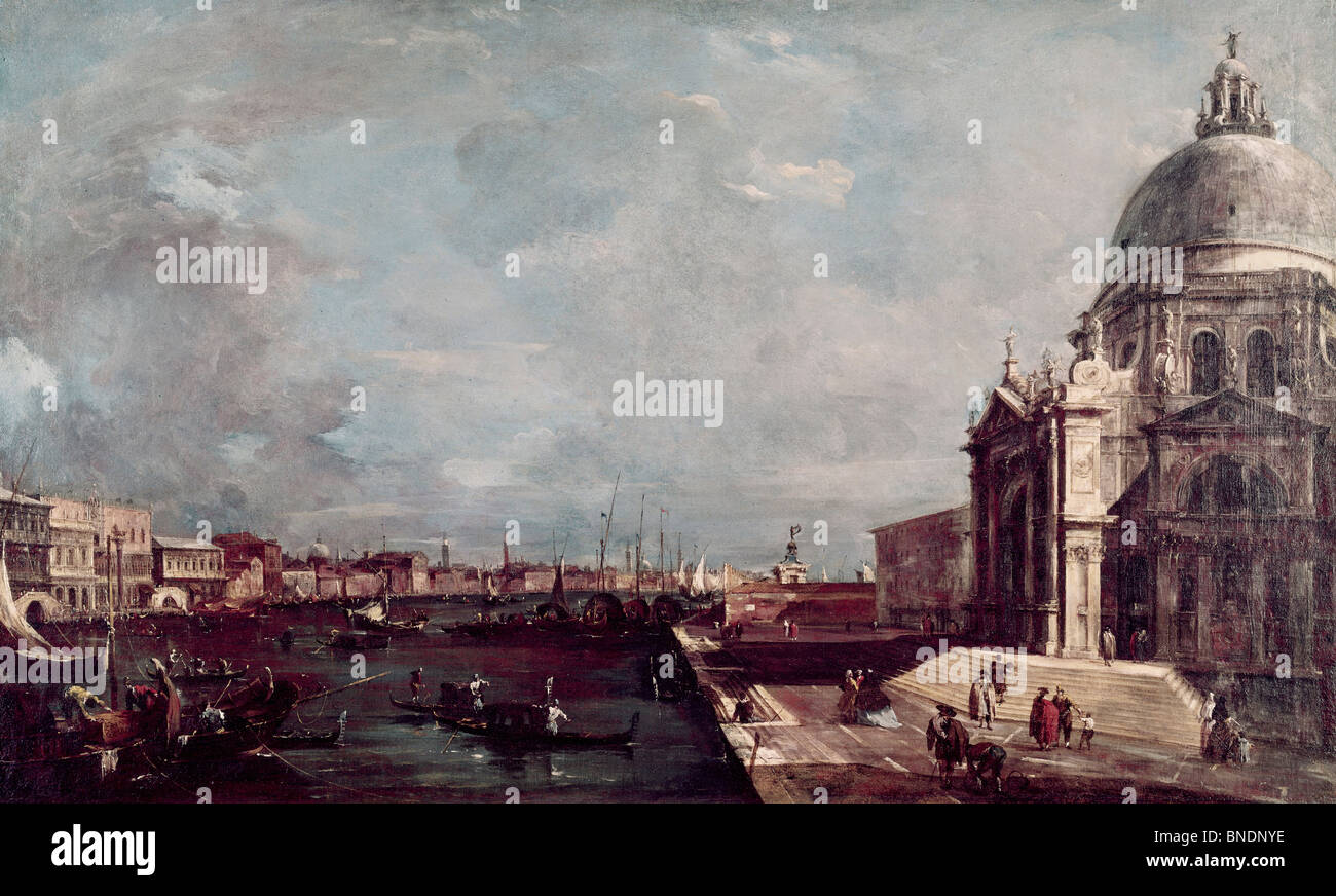 Canal Grande di Venezia da Francesco Guardi, olio su tela, 1712-1793 Foto Stock