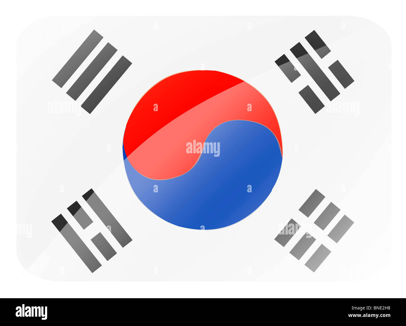 Corea del sud bandiera Foto Stock