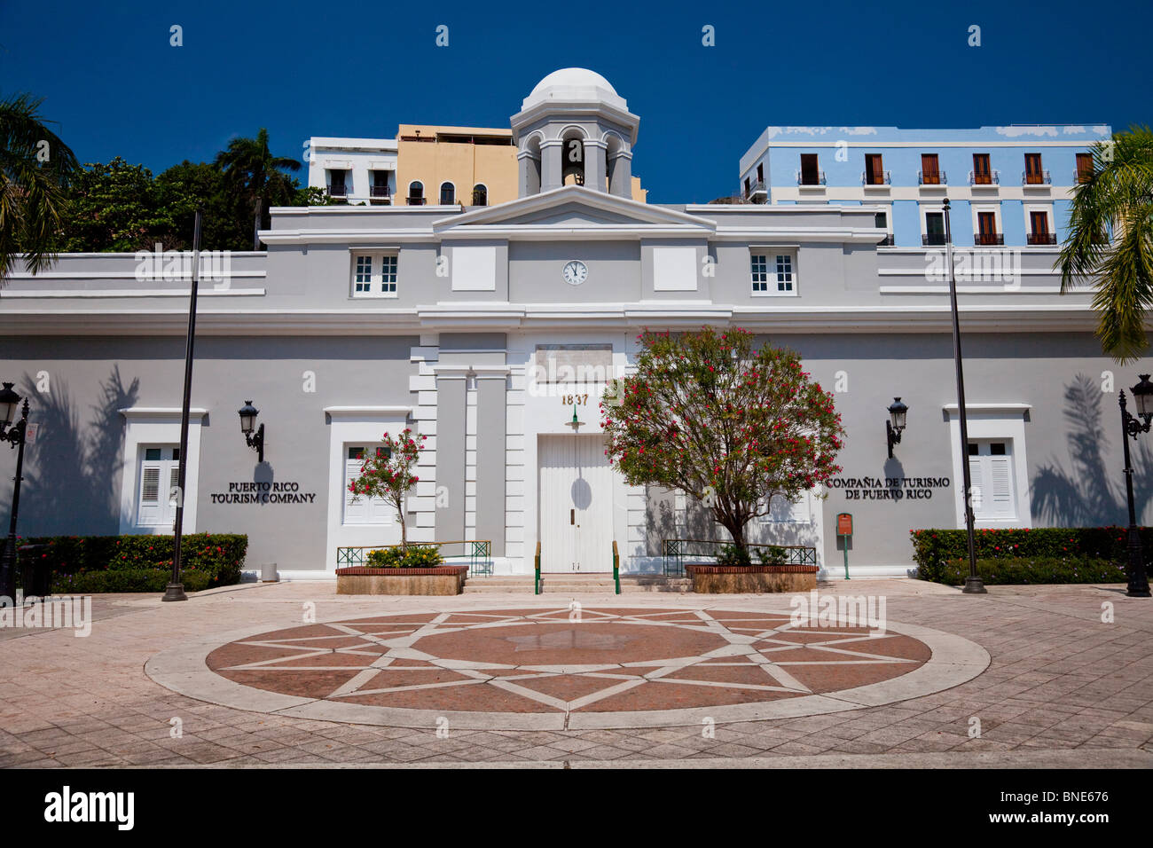La Compagnia del Turismo palazzo della vecchia San Juan, Puerto Rico, West Indies. Foto Stock