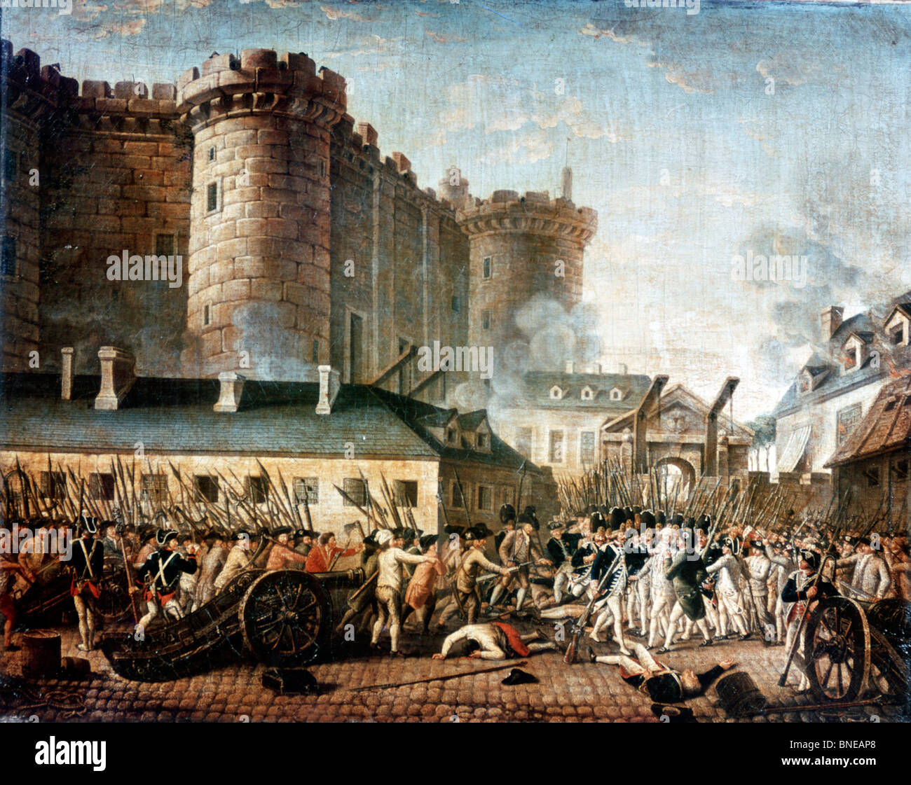 Storming della Bastille, DuPont, da Francois Leonard 1756-1821 Foto Stock