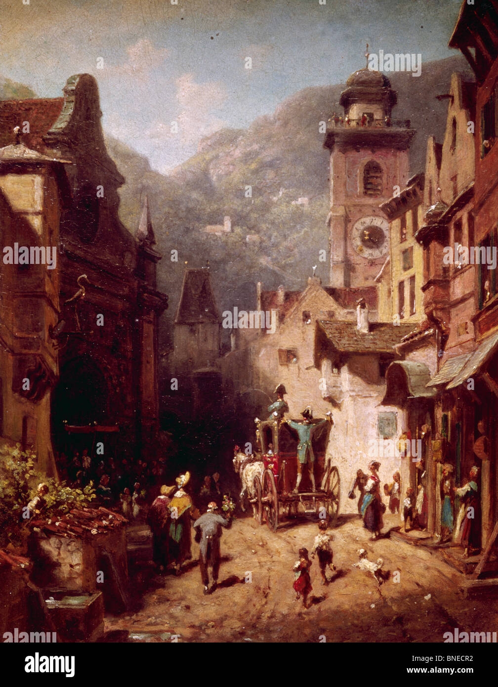 Visita del sovrano, da Carl Spitzweg, 1808-1885 Foto Stock