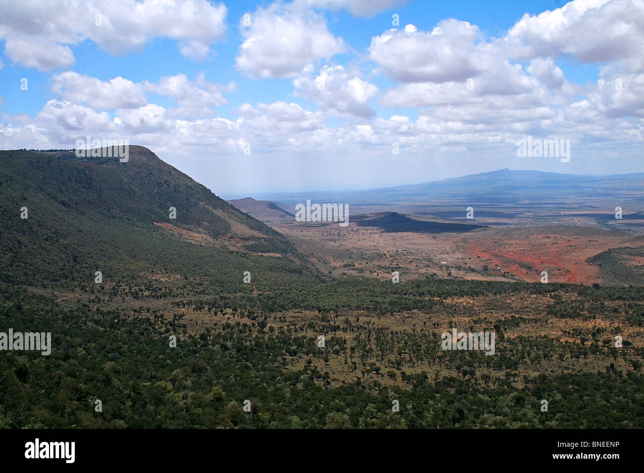 Vista del paesaggio della Grande Rift Valley in Kenya, Africa orientale Foto Stock