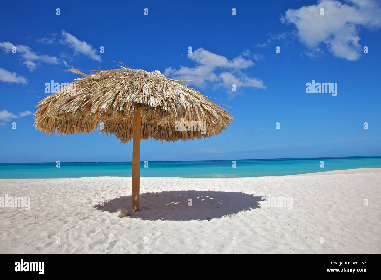 Spiaggia caraibica con sabbia bianca sabbia Foto Stock