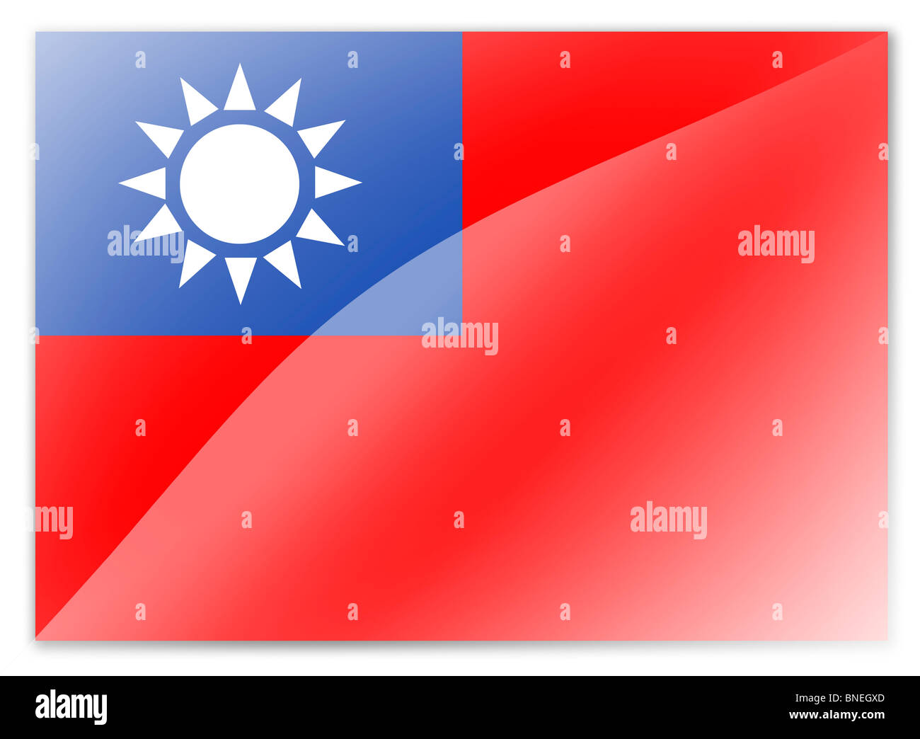 bandiera di Taiwan Foto Stock