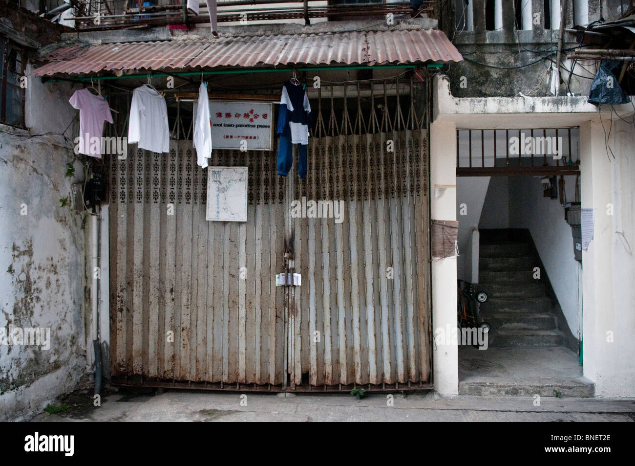 Hong Kong, centrale, Sheung Wan, Wing Lee Street. Foto Stock