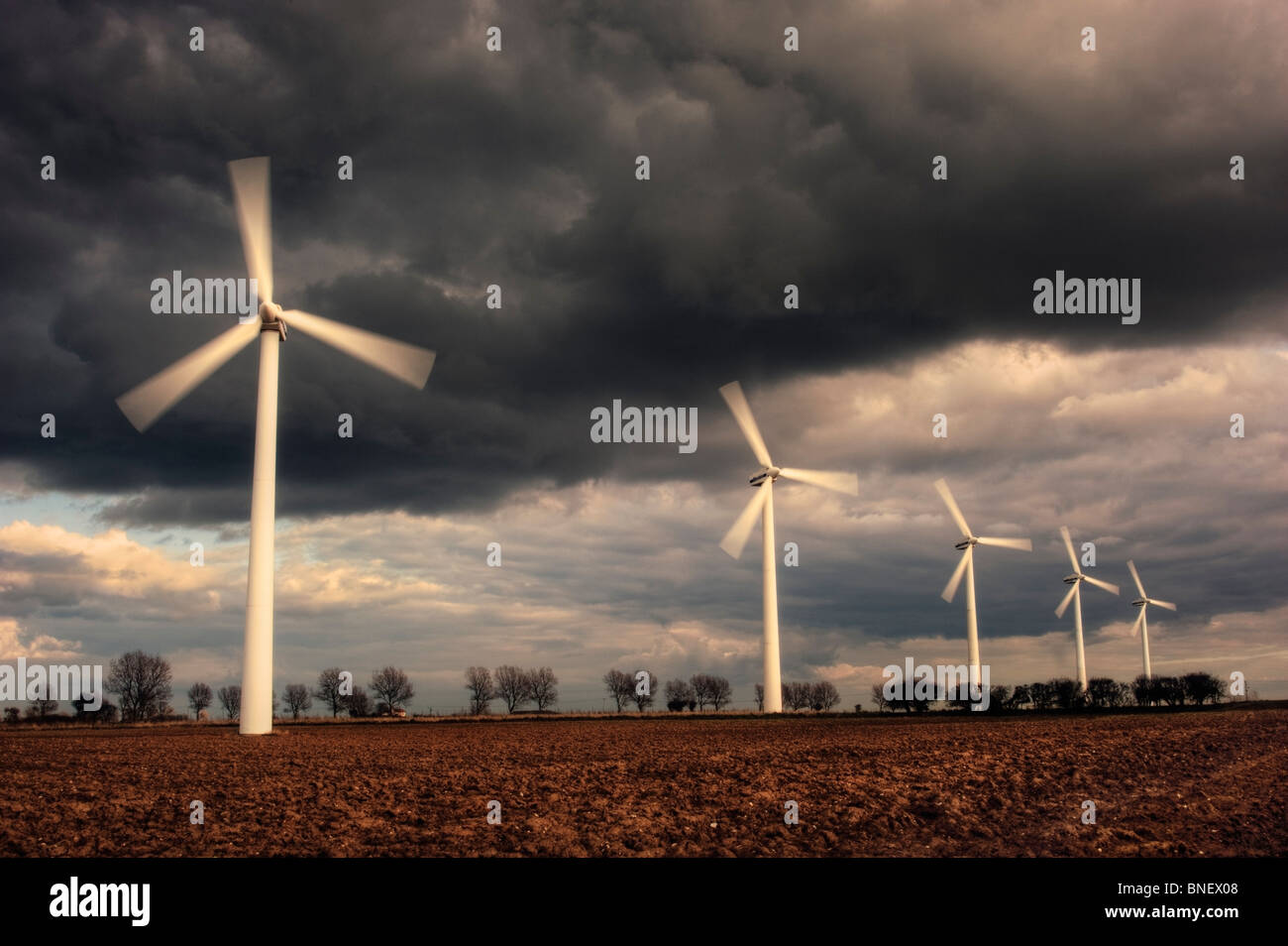 Le turbine eoliche West Somerton Norfolk England Regno Unito Foto Stock