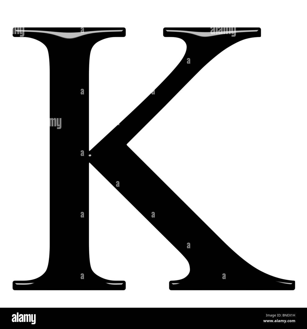 3d lettera greca Kappa Foto Stock
