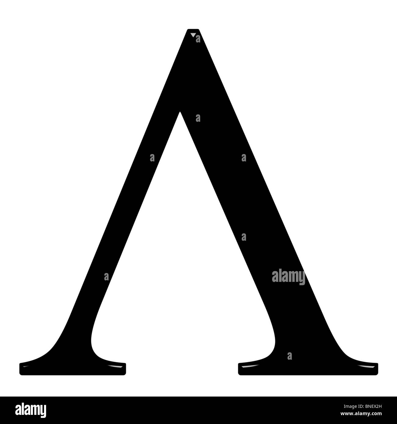 3d lettera greca Lambda Foto Stock