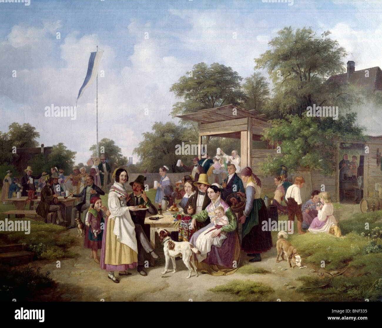 Public House a Monaco di Baviera da Wilhelm Alexander Wolfgang Kobell, (1766-1855) Foto Stock
