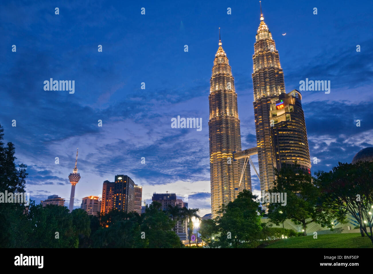 Torri Petronas di Kuala Lumpur in Malesia Foto Stock